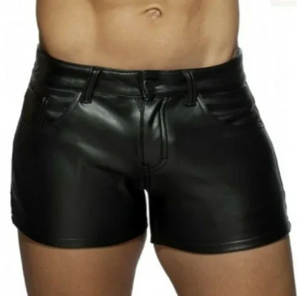 Sleek Black Casual Men's Hotpants