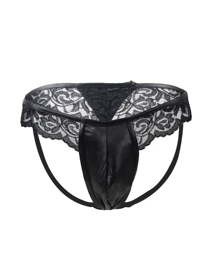 Sheer Lace Black Sexy G-string - Image 6