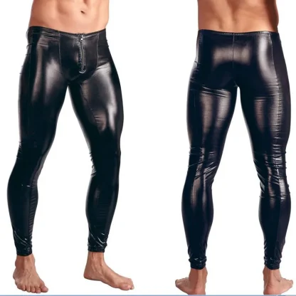 Men's Zippered Crotch Leggings - Image 2