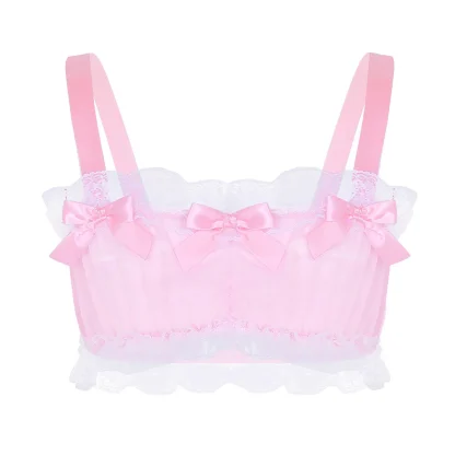 Cute Ruffled Lace Trim Lingerie Set - Image 4