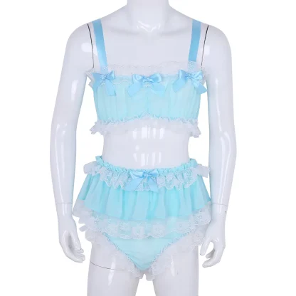 Cute Ruffled Lace Trim Lingerie Set - Image 7