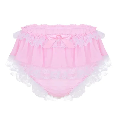 Cute Ruffled Lace Trim Lingerie Set - Image 5