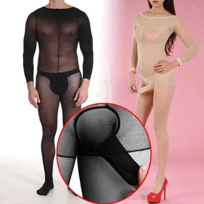 Elastic See-through Bodystocking - Image 6