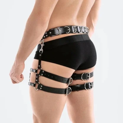 Adjustable Belt Black Leg Harness - Image 2