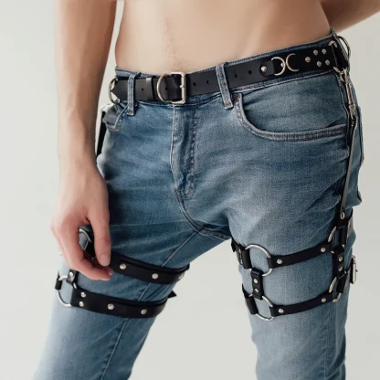 Adjustable Belt Black Leg Harness - Image 4