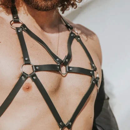 Black Halter Bodice Harness - Image 2