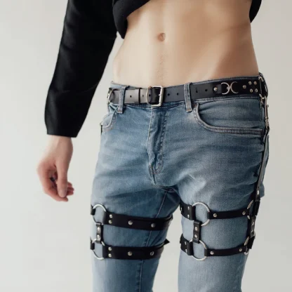 Adjustable Belt Black Leg Harness - Image 5