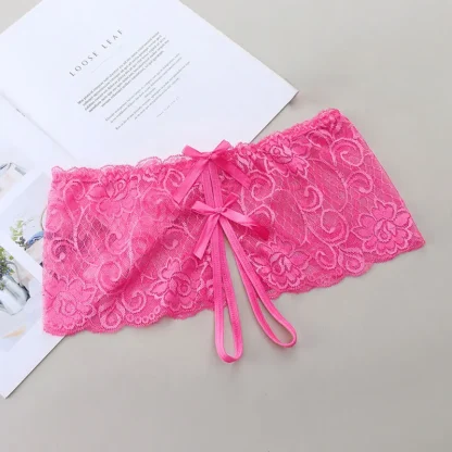 See-through Lace Open Crotch Brief - Image 5