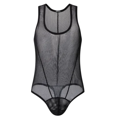 Men's Mesh Transparent Bodysuit - Image 2