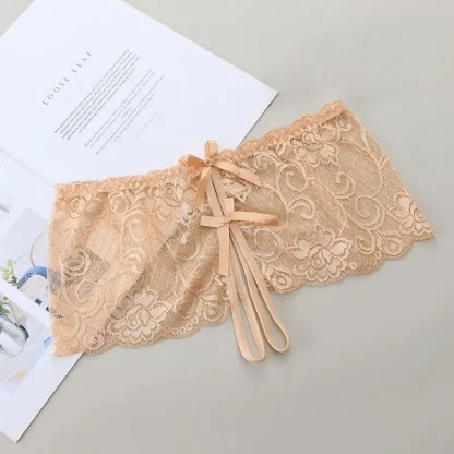 See-through Lace Open Crotch Brief - Image 4