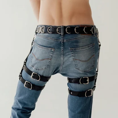 Adjustable Belt Black Leg Harness - Image 6