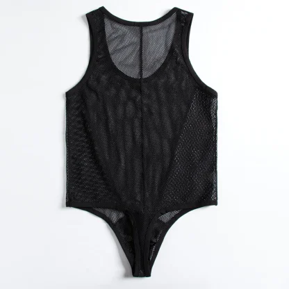 Men's Mesh Transparent Bodysuit - Image 4