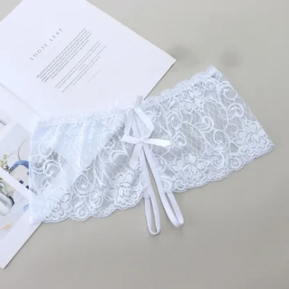 See-through Lace Open Crotch Brief - Image 3
