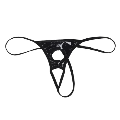 Open Crotch Sleek Black G-string - Image 3
