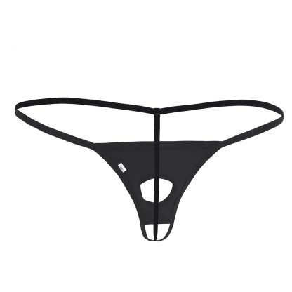 Open Crotch Sleek Black G-string - Image 2