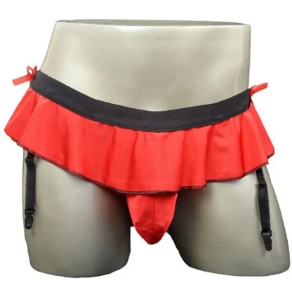Skirted Ruffle Suspender Thong - Image 2