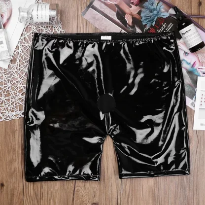 Open Crotch Shiny Boxer Brief - Image 4