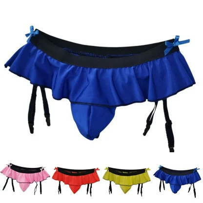 Skirted Ruffle Suspender Thong - Image 9