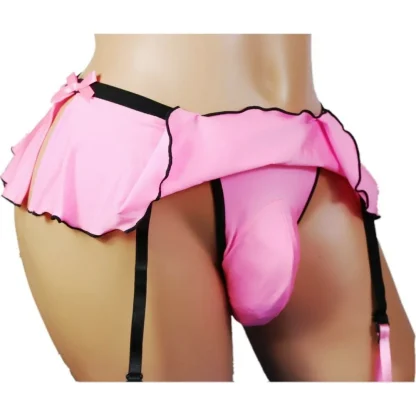 Skirted Ruffle Suspender Thong - Image 6