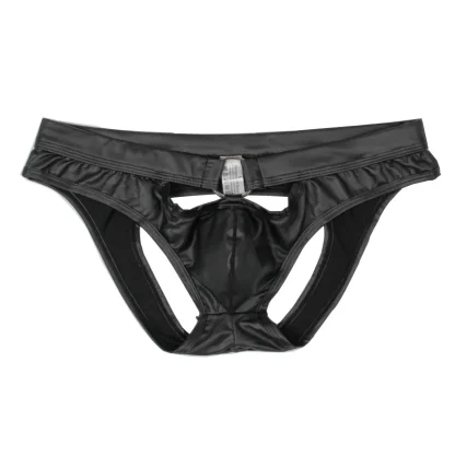 Front Ring Decor Black Jockstrap - Image 3