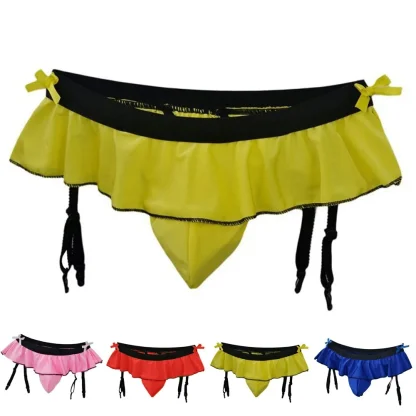 Skirted Ruffle Suspender Thong - Image 10