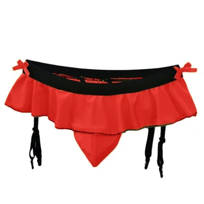 Skirted Ruffle Suspender Thong - Image 14