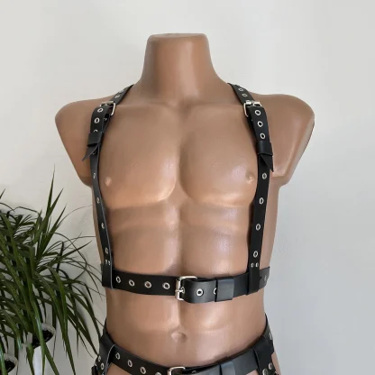 Black Adjustable Full Body Harness - Image 4