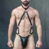 Black Halter Harness Bodysuit