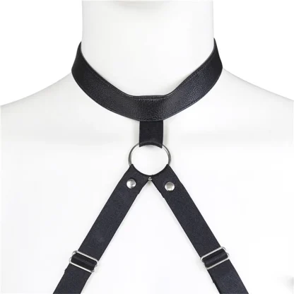 Black Halter Harness Bodysuit - Image 6