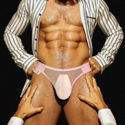 Ultra-thin Mesh Bulge Pouch Brief - Image 6