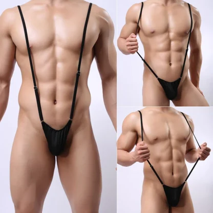 Adjustable V-Shaped Mankini Bodysuit - Image 4