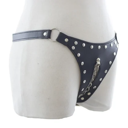 Lace-up Crotch High Cut Thong - Image 3