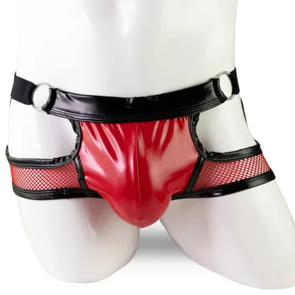 Faux Leather Cutout Jockstrap - Image 4