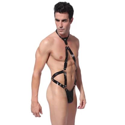 Seductive Black Harness Bodysuit - Image 2