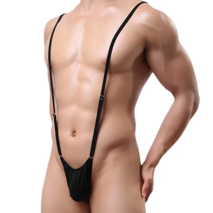 Adjustable V-Shaped Mankini Bodysuit