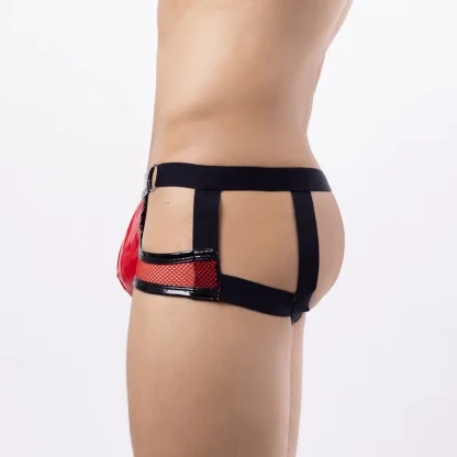 Faux Leather Cutout Jockstrap - Image 13