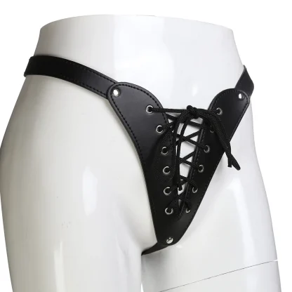 Lace-up Crotch High Cut Thong