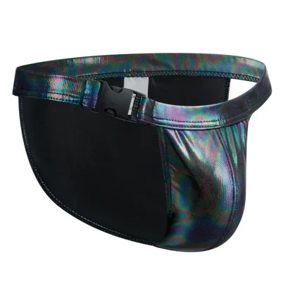Buckle Strap Shiny Brief