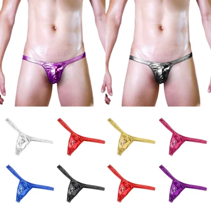 Seductive Low-rise Metallic Thongs - Image 10