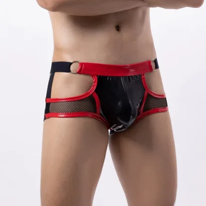 Faux Leather Cutout Jockstrap - Image 8