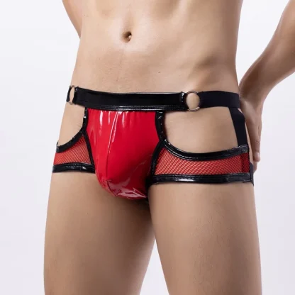 Faux Leather Cutout Jockstrap - Image 11