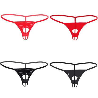 Open Crotch Sleek Black G-string - Image 9