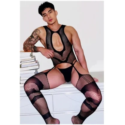 Fishnet Suspender Bodystocking - Image 2