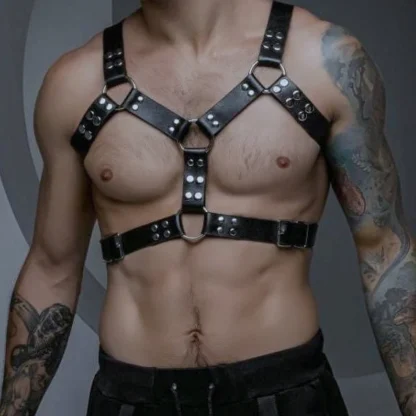 Black Adjustable Chest Harness
