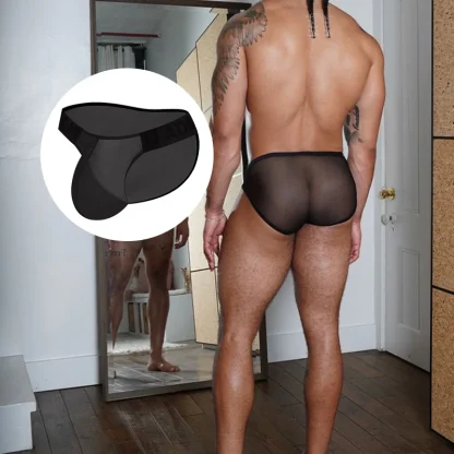 Ultra-thin Mesh Bulge Pouch Brief - Image 3