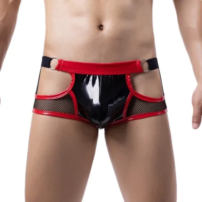 Faux Leather Cutout Jockstrap - Image 6