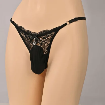 Adjustable String Lace Thong