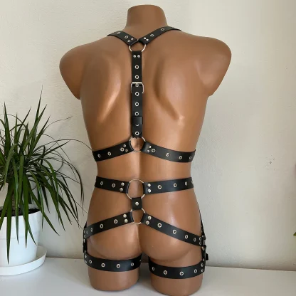 Black Adjustable Full Body Harness - Image 2
