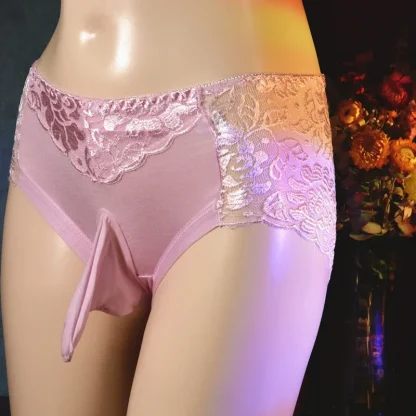 Glossy Lace Mid Waist Panty