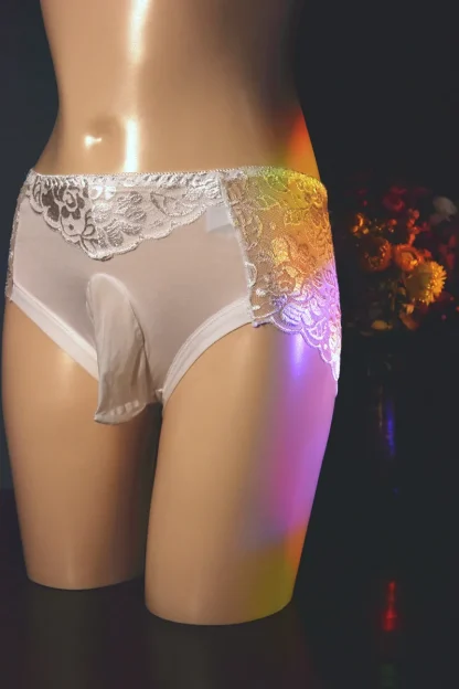 Glossy Lace Mid Waist Panty - Image 2